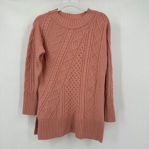 J Crew Women Old Money Cable Knit Sweater Size S Wool Blend Cottagecore Textured